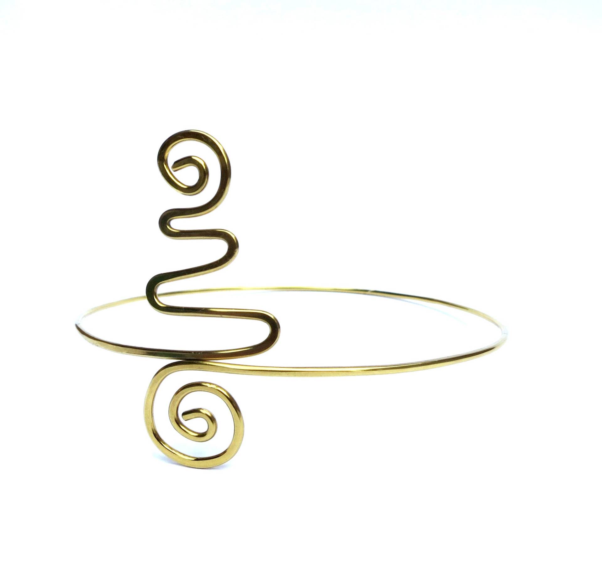 Oberarmreif Aus Sterling Silber Oder Messing - Verstellbarer Armreif Braut Brautjungfer Hochzeitsschmuck von FizzCatCreations