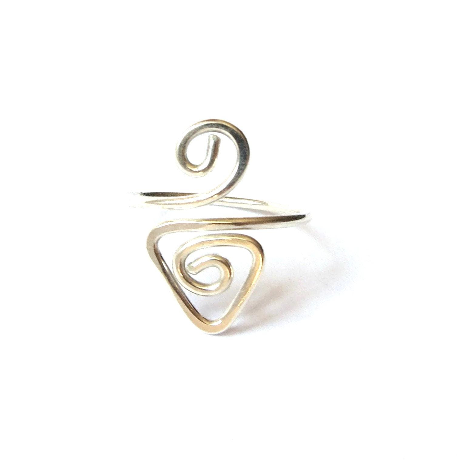 Silber Dreieck Ring - Einstellbare Sterling Silber Dreieck Ring - Einstellbare Sterling von FizzCatCreations