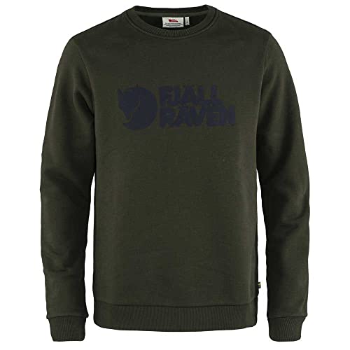Fjallraven Mens Logo Sweater M Sweatshirt, Deep Forest, XS von Fjäll Räven