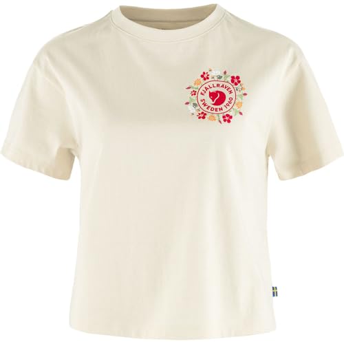 Fjällräven Damen Fjällblomster Logo W T-Shirt, Chalk White, Medium Fjällräven Damen Fjällblomster Logo W T-Shirt, Chalk White, Medium von Fjällräven