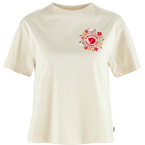Fjällräven Damen Fjällblomster Logo W T-Shirt, Chalk White, X-Large Fjällräven Damen Fjällblomster Logo W T-Shirt, Chalk White, X-Large von Fjällräven