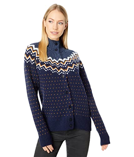 Fjällräven Damen Övik Knit Cardigan Jacke, Dark Navy, L EU von Fjällräven