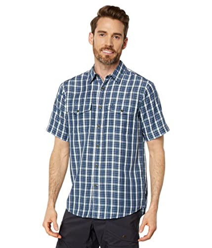 FJALLRAVEN Abisko Cool Shirt Ss - Herren Kurzarmhemd,blau (uncle blue 520), S von FJALLRAVEN