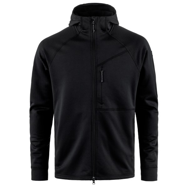 Fjällräven - Abisko Grid Fleece Hoodie - Fleecejacke Gr L schwarz von Fjällräven