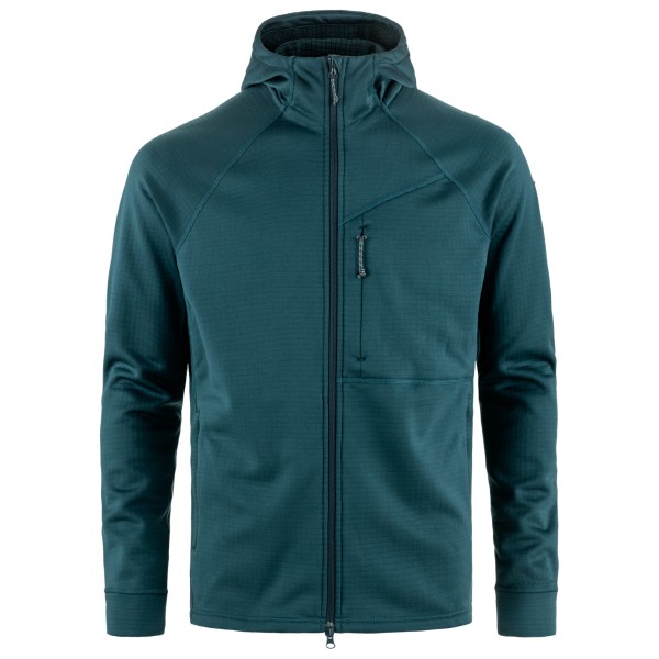 Fjällräven - Abisko Grid Fleece Hoodie - Fleecejacke Gr S blau von Fjällräven