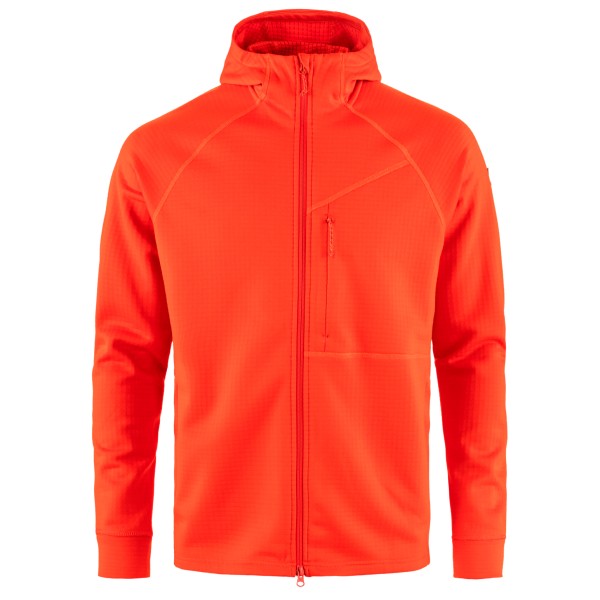 Fjällräven - Abisko Grid Fleece Hoodie - Fleecejacke Gr S rot von Fjällräven