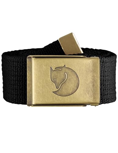 Fjällräven Canvas Brass Belt 4cm - Black ONE SIZE Black von Fjällräven