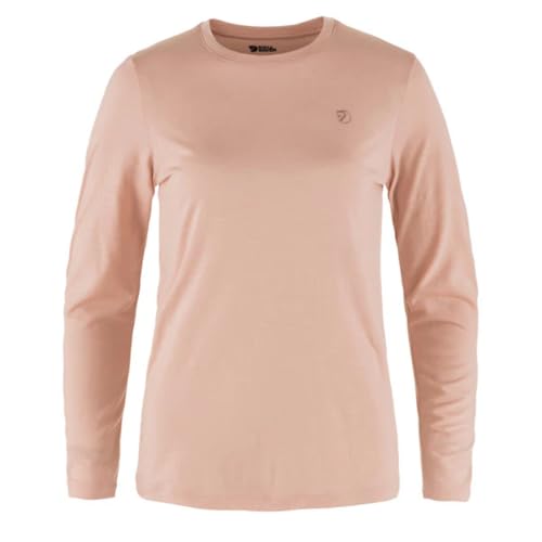 Fjällräven Damen Abisko Wool LS W Sweatshirt, Kreide Rose, Small von Fjällräven