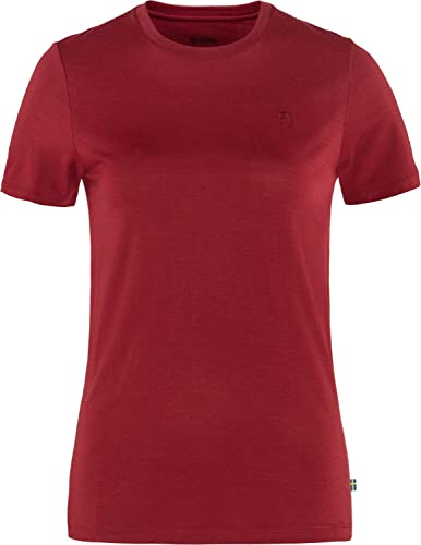 Fjällräven Damen Abisko Wool Ss W T-Shirt, Granatrot, M von Fjällräven