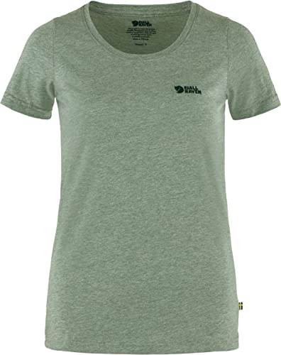 Fjallraven Damen Logo W T-Shirt, Grün (Patina Green-Melange), XS von Fjäll Räven