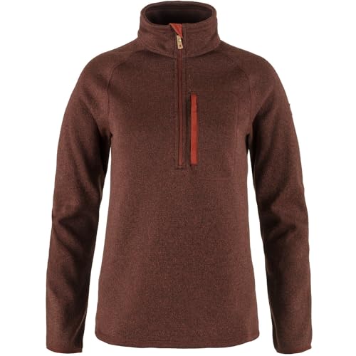 Fjällräven Damen Övik Fleece Half Zip Sweatshirt, Autumn Leaf, L von Fjällräven