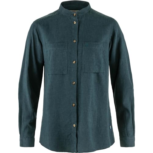 Fjällräven Damen Övik Hemp LS Shirt, Mountain Blue, M von Fjällräven