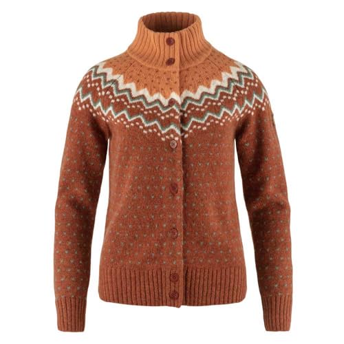 Fjällräven Damen Övik Knit Cardigan Sweatshirt, Autumn Leaf/Desert Brown, S von Fjällräven