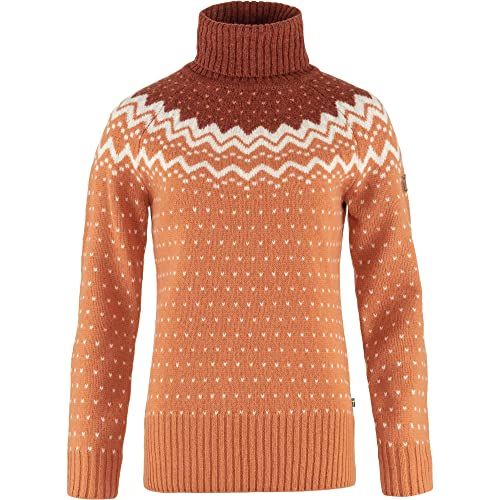 Fjällräven Damen Övik Knit Roller Neck Sweatshirt, Desert Brown/Autumn Leaf, M von Fjällräven
