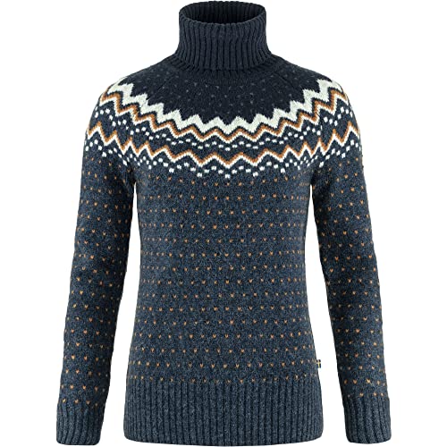 Fjällräven Damen Övik Knit Roller Neck Sweatshirt, Navy/Dark Navy, S von Fjällräven