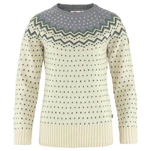 Fjällräven Damen Övik Knit Sweatshirt, Chalk White/Flint Grey, XL von Fjällräven