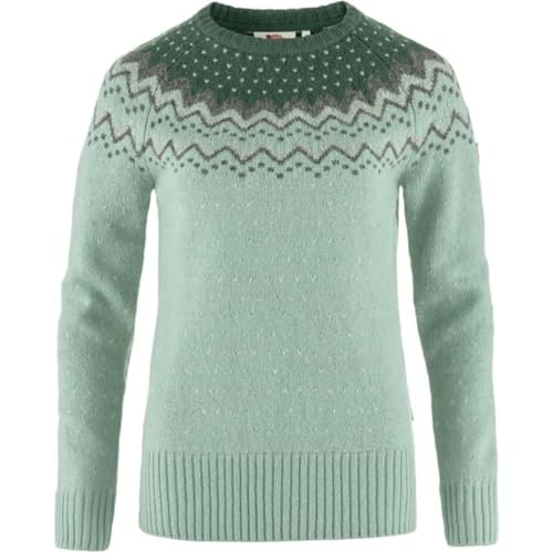 Fjällräven Damen Övik Knit Sweatshirt, Misty Green/Deep Patina, L von Fjällräven