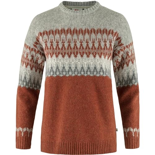 Fjällräven Damen Övik Path Knit Sweatshirt, Autumn Leaf/Grey, L von Fjällräven