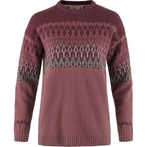 Fjällräven Damen Övik Path Knit Sweatshirt, Mesa Purple/Dark Garnet, S von Fjällräven