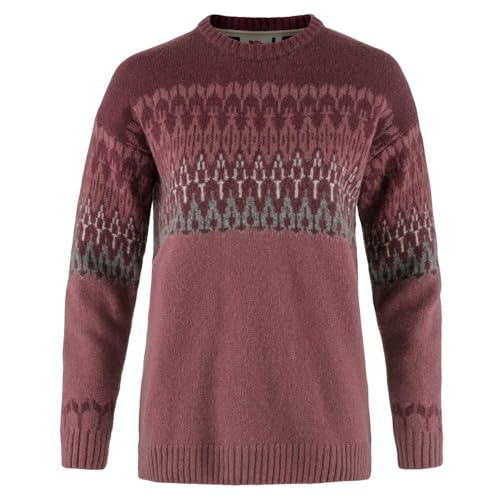 Fjällräven Damen Övik Path Knit Sweatshirt, Mesa Purple/Dark Garnet, XS von Fjällräven
