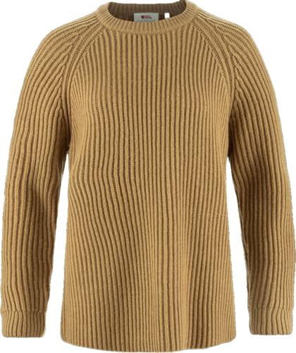Fjällräven Damen Övik Rib Sweatshirt, Buckwheat Brown, L von Fjällräven