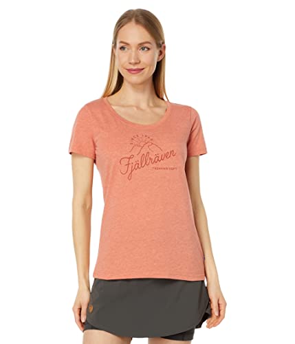 FJALLRAVEN Damen Sunrise W T-Shirt, Eberesche-rot-Melange, M von FJALLRAVEN