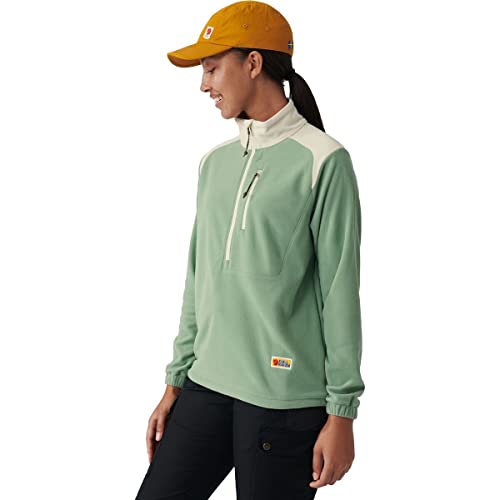 Fjällräven Damen Vardag Lite Fleece Pullover, sage Green-Chalk White, S von Fjäll Räven