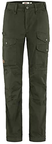 FJALLRAVEN Damen Vidda Pro Ventilated TRS W Reg Hose, Dunkles Waldgrün, 42 von FJALLRAVEN