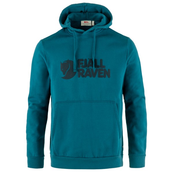 Fjällräven - Fjällräven Logo Hoodie - Hoodie Gr L blau/türkis von Fjällräven