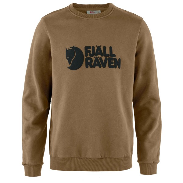 Fjällräven - Fjällräven Logo Sweater - Pullover Gr M braun von Fjällräven