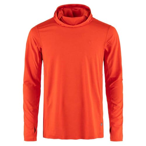 Fjällräven Herren Abisko Sun-Hoodie M T-Shirt, Flame Orange, XL Fjällräven Herren Abisko Sun-Hoodie M T-Shirt, Flame Orange, XL von Fjällräven