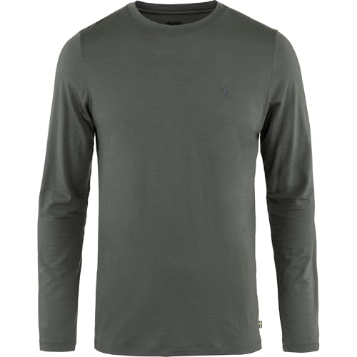 Fjällräven Herren Abisko Wool LS M Sweatshirt, Schwarz, XXL von Fjällräven