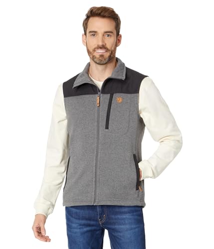 Fjällräven Herren Buck Fleece Vest Fleecejacke, Grey/Melange, M von Fjällräven