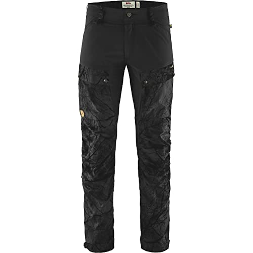 FJALLRAVEN Herren Keb Trousers M lang Hose, Schwarz/Tarnfarbe/Schwarz, 48 von FJALLRAVEN