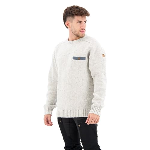 Fjällräven Herren Lada Round Neck Sweatshirt, Chalk White, M von Fjällräven