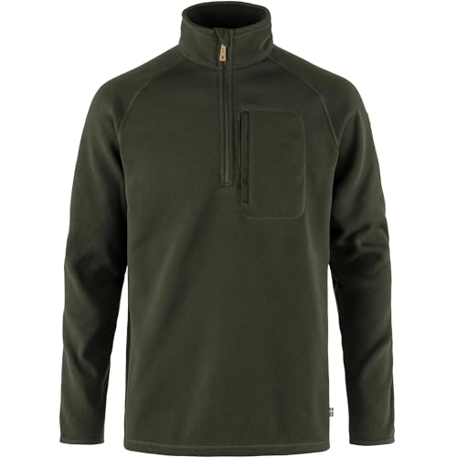 Fjällräven Herren Övik Fleece Half Zip Sweatshirt, Deep Forest, XL von Fjällräven