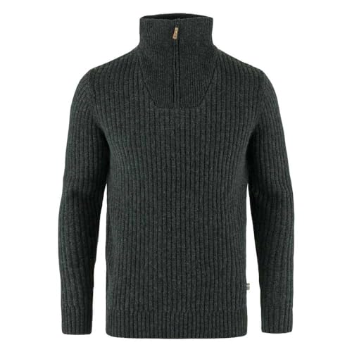 Fjällräven Herren Övik Half Zip Knit Sweatshirt, Dark Grey, XXL von Fjällräven