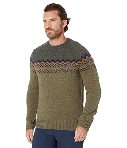 Fjällräven Herren Övik Knit Sweatshirt, Laurel Green/Deep Forest, L von Fjällräven