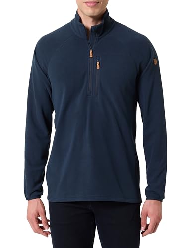 Fjällräven Herren Övik Lite Fleece Half Zip Sweatshirt, Dark Navy, M von Fjällräven