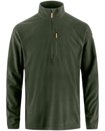 Fjällräven Herren Övik Lite Fleece Half Zip Sweatshirt, Deep Forest, XL von Fjällräven