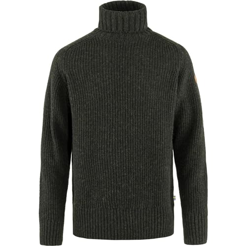Fjällräven Herren Övik Roller Neck Sweatshirt, Dark Olive, S von Fjällräven
