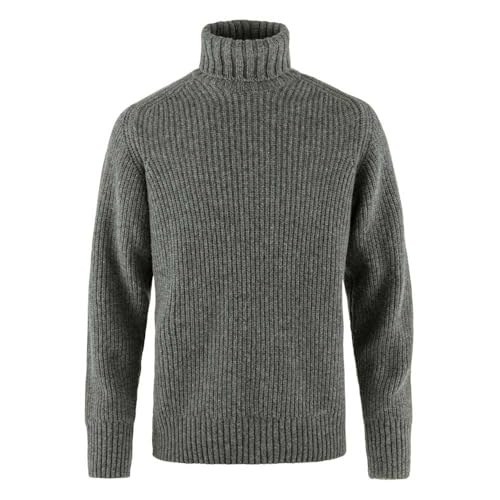 Fjällräven Herren Övik Roller Neck Sweatshirt, Grey/Melange, M von Fjällräven