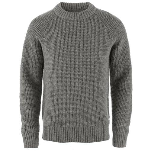 Fjällräven Herren Övik Waffle Knit Sweatshirt, Grey, Large von Fjällräven