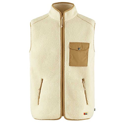 Fjällräven Herren Vardag Pile Fleece Weste, Chalk White/Buckwheat Brown, XL von Fjällräven