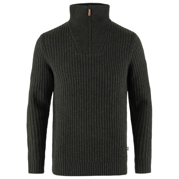 Fjällräven - Övik Half Zip Knit - Pullover Gr S schwarz von Fjällräven