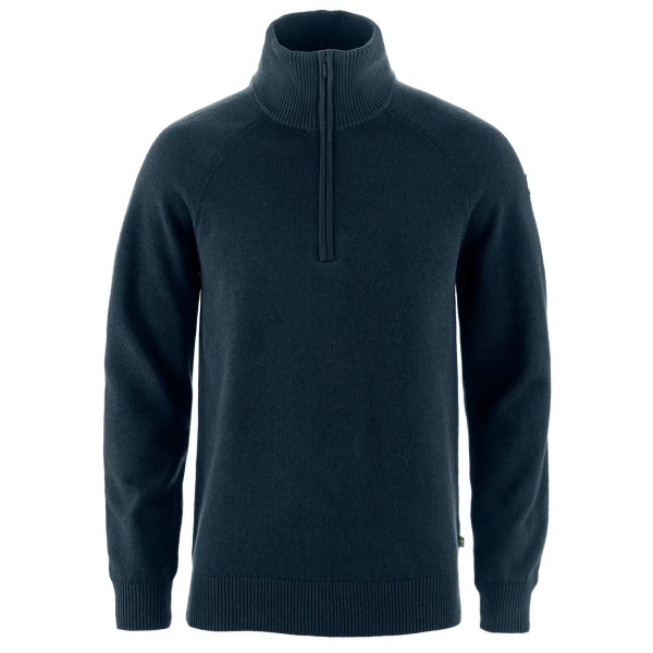 Fjällräven - Övik Lite Half Zip - Wollpullover Gr XL blau von Fjällräven