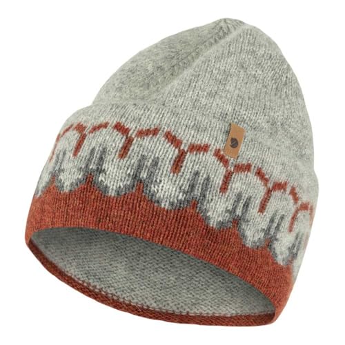 Fjällräven Unisex Övik Path Knit Beanie-Mütze, Autumn Leaf/Grey, One Size von Fjällräven