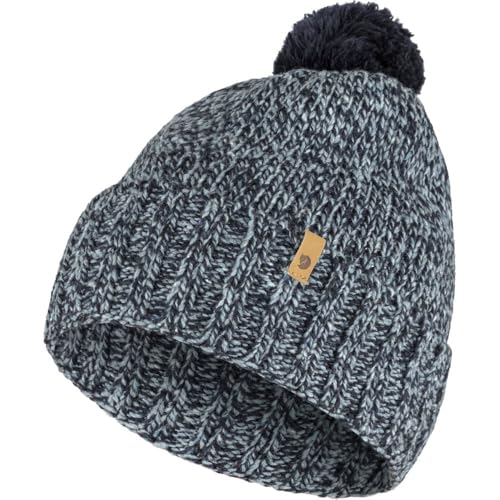 Fjällräven Unisex Övik Pom Beanie-Mütze, Dark Navy, Einheitsgröße von Fjällräven
