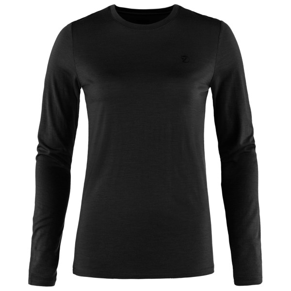 Fjällräven - Women's Abisko Wool L/S - Merinolongsleeve Gr L schwarz von Fjällräven