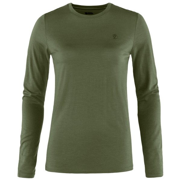 Fjällräven - Women's Abisko Wool L/S - Merinolongsleeve Gr M oliv von Fjällräven